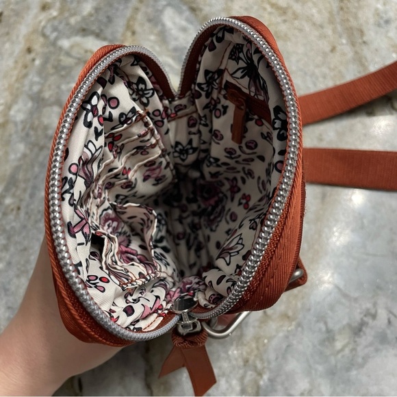 Performance Twill Black RFID Small Convertible Crossbody Bag Burnt Orange - Picture 5 of 8